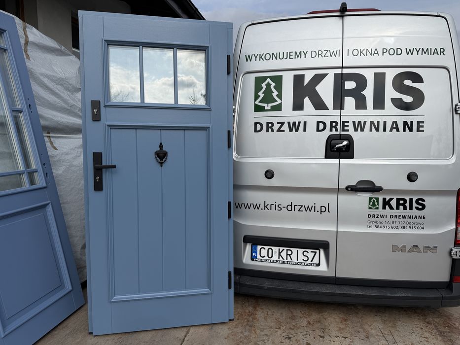Drzwi zewnętrzne drewniane wykonywane na zamówienia KAŻDY KOLOR