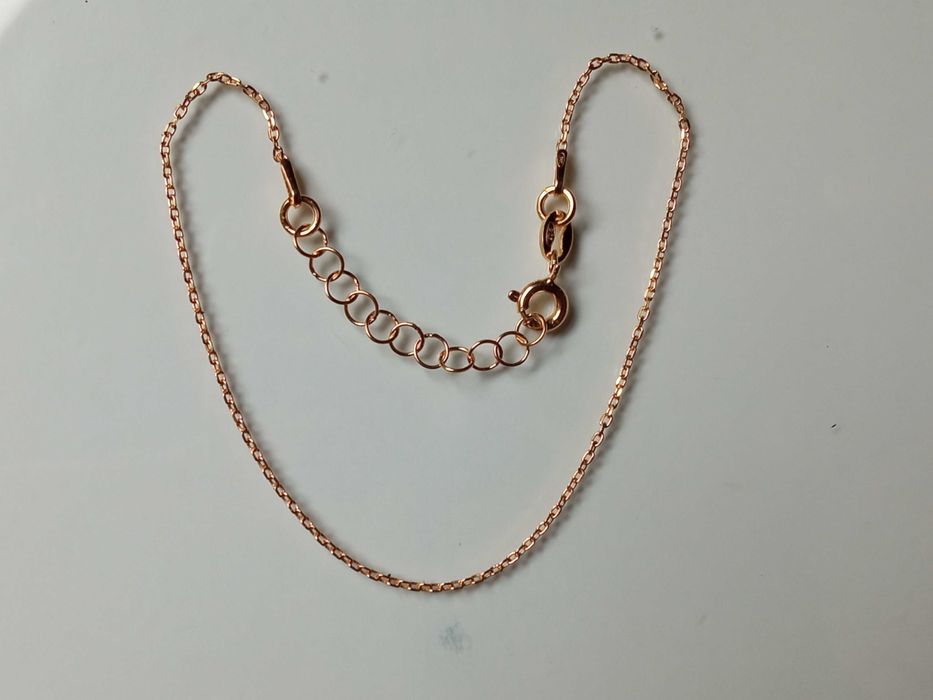 Pozłacana bransoletka 17+3 cm Splot Ankier Sterling Silver 925