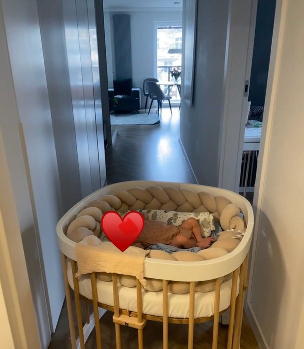 Łóżeczko dziecięce / przewijak Tweeto 7-w-1 biało-naturalny buk