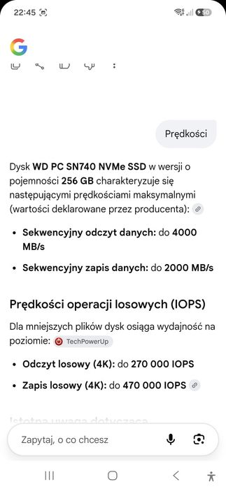 Dysk SSD M2 Nvme 256GB gen.4 WD SN740 (2)