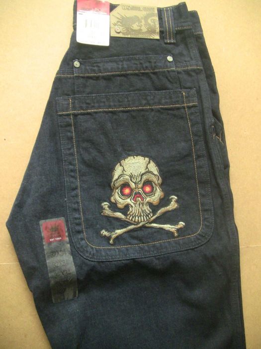 Новые широкие винтажные рэп джинсы JNCO JEANS, оригинал, 32х34разм.