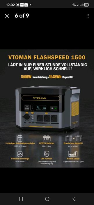 Портативна зарядна станція Vtoman FlashSpeed 1500