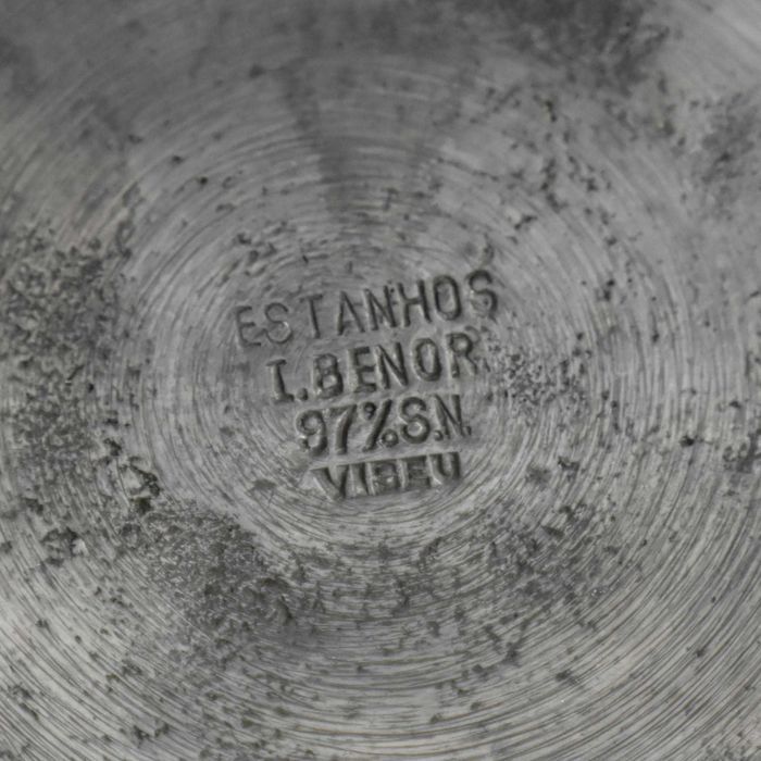 Jarro com tampa e bandeja em estanho puro I. Benor