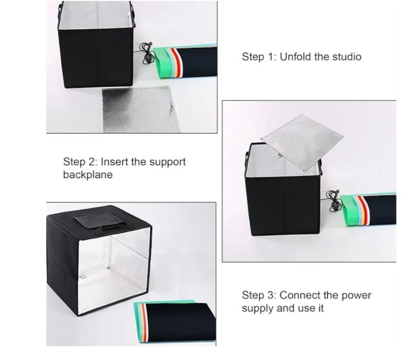 Tenda de iluminação suave para fotografia com 144 LEDs, estúdio