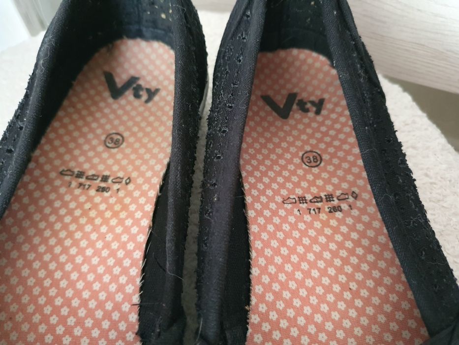 Baleriny espadryle tenisówki ażurowe Vty, rozm.38