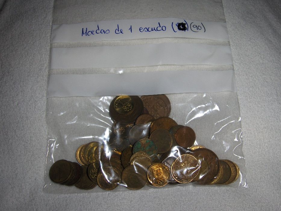 MOEDAS ANTIGAS de Escudo, Pesetas e outras - coleção