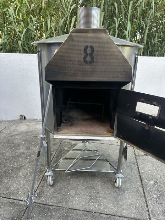 Forno redondo em aço inoxidável