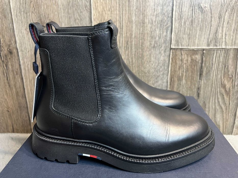 botki damskie skórzane tommy hilfiger comfort chelsea 41