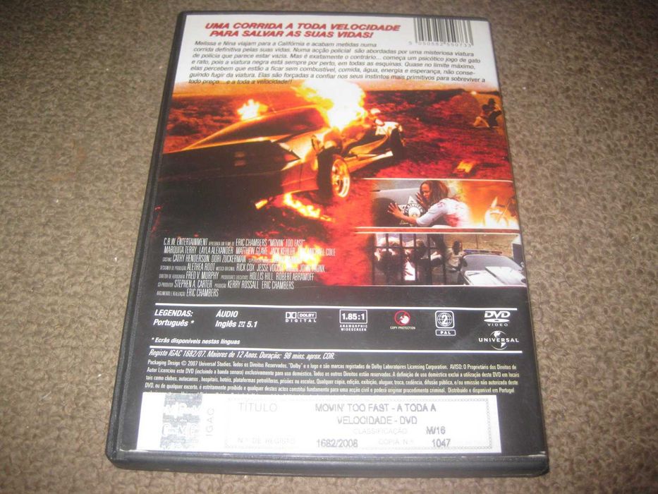 DVD "Movin Too Fast- A Toda a Velocidade" de Eric Chambers