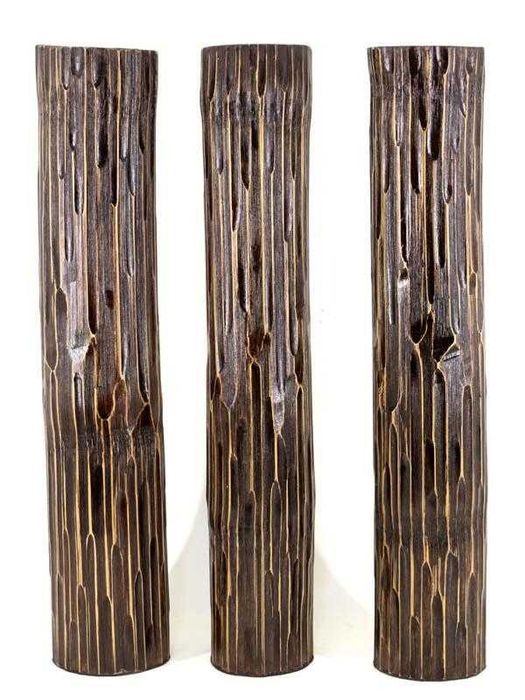 Velas decorativas grandes em cana - castiçal