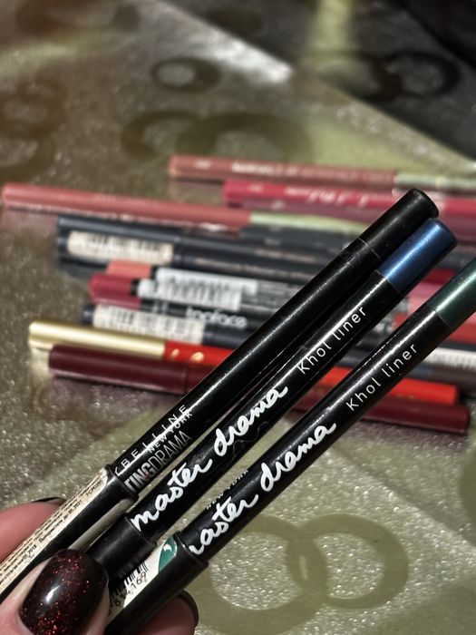 Олівці для губ та каяла Cascade of colours, Lacordi, Aden, Maybelline