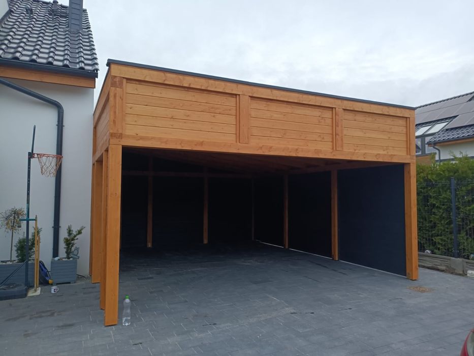 Wiata garażowa altana drewno