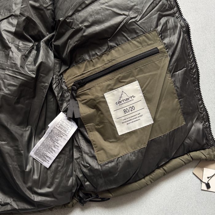 Пуховик Carhartt Куртка Кархарт Хакі Олива Оверсайз Дутий