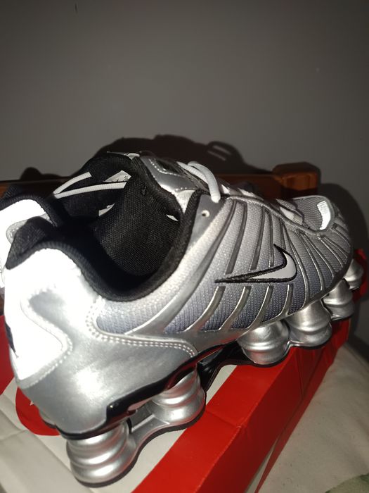 Nike Shox 42 Srebrno-biało-czarne