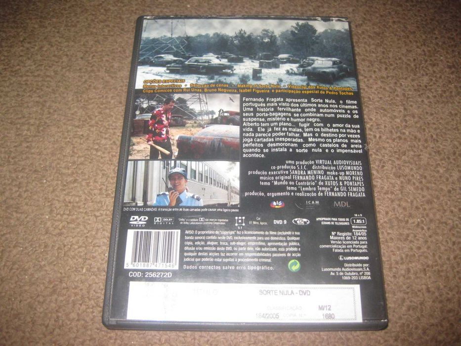 DVD "Sorte Nula" com Rui Unas