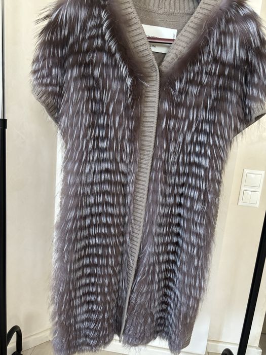 Жилет з хутра чорнобурки Італія  S-M