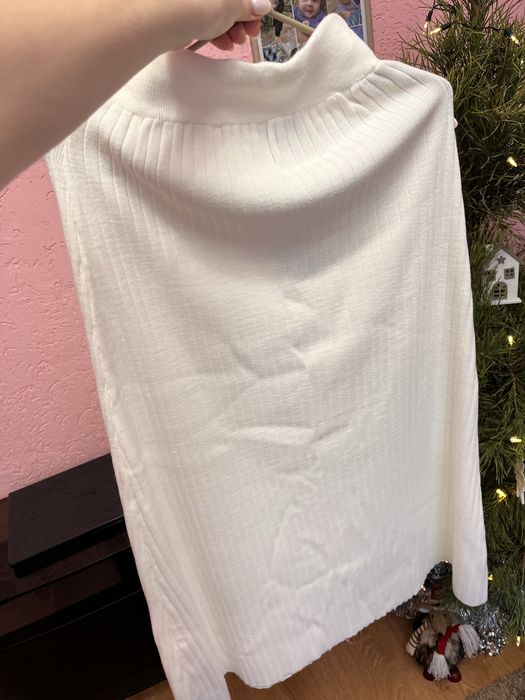 Юбка міді біла молочна