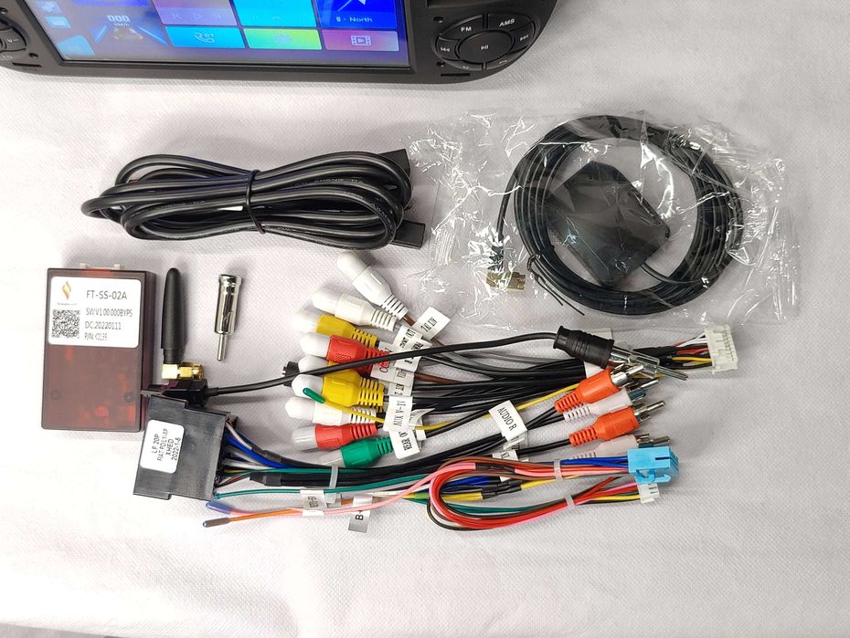 Radio 2 DIN Android 13 Fiat 500 Preto - GPS WIFI CarPlay - Novo