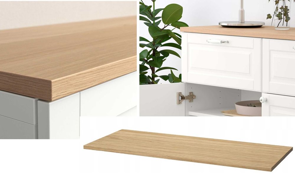 IKEA  Blat  do Besta, 120 x 42 cm, fornir   debowy  j. nowy 204. 729.18 panel górny