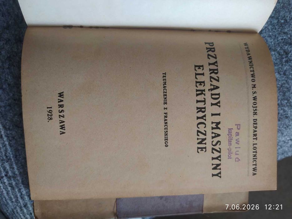 Książka techniczna z 1928 r