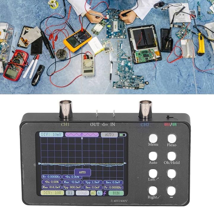 Fyflyear Mini oscyloskop cyfrowy 50M częstotliwość próbkowania10M