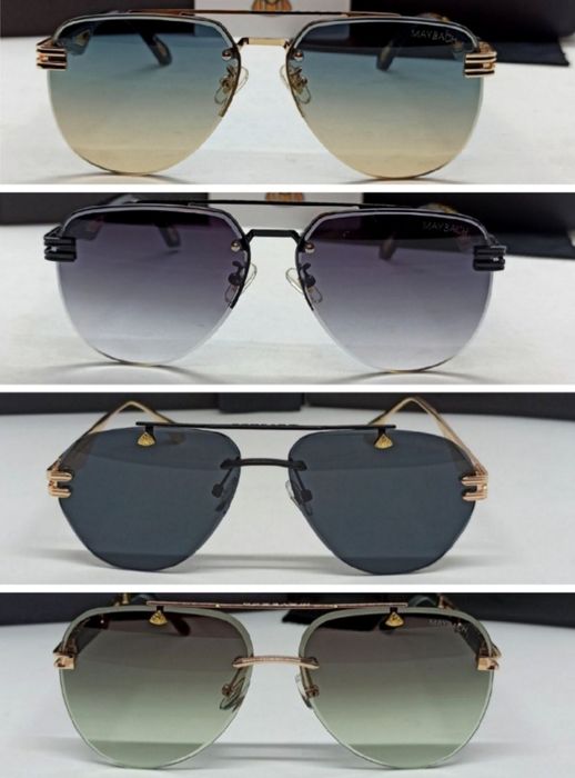 Maybach очки капли унисекс бежево голубые черные серые зеленые градиен