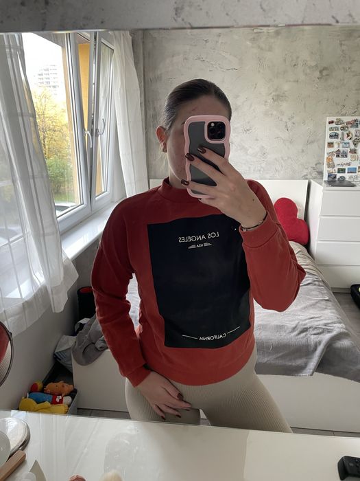 Pomarańczowa bluzka z długim rękawem H&M – S