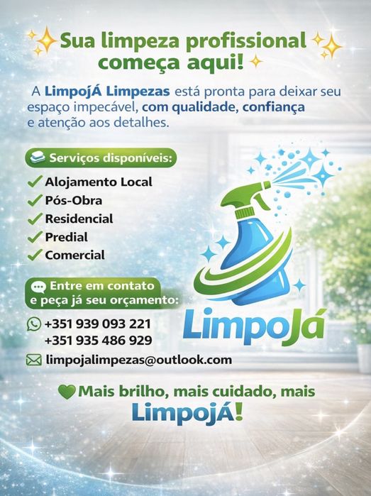 Faço limpezas de apartamentos e casas