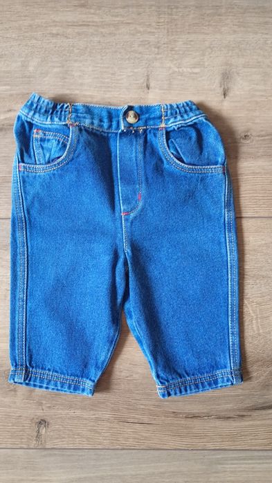Spodnie niemowlęce jeans 62-68