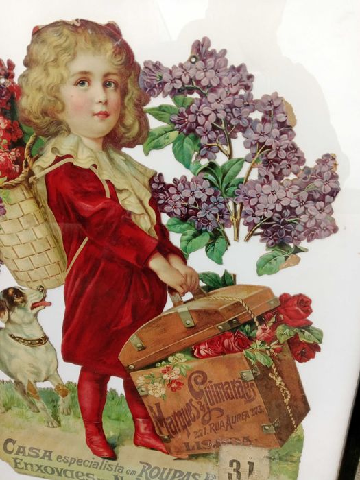 Maravilhosa Publicidade cartonada da Casa Marques & Guimarães