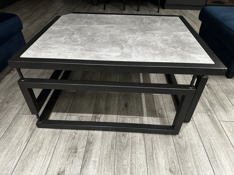 stolik kawowy infinity cube antracyt concrete industrial loft