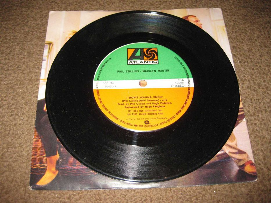 Vinil Single 45 rpm do Phil Collins e Marilyn Martin "Separate Lives"