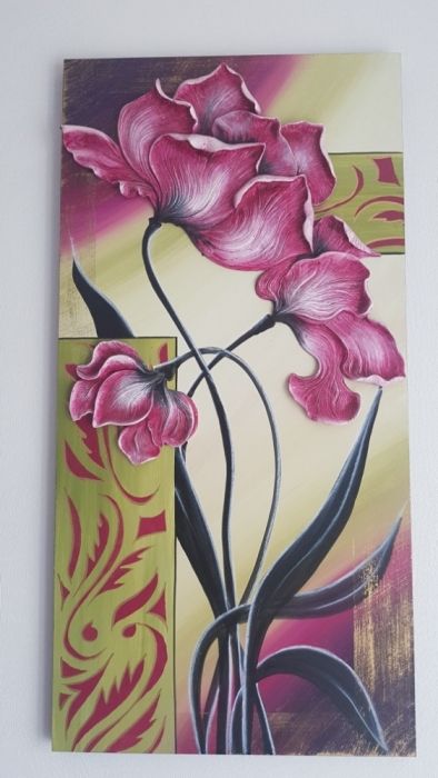 Komplet 2 obrazy 3D 50x100 cm