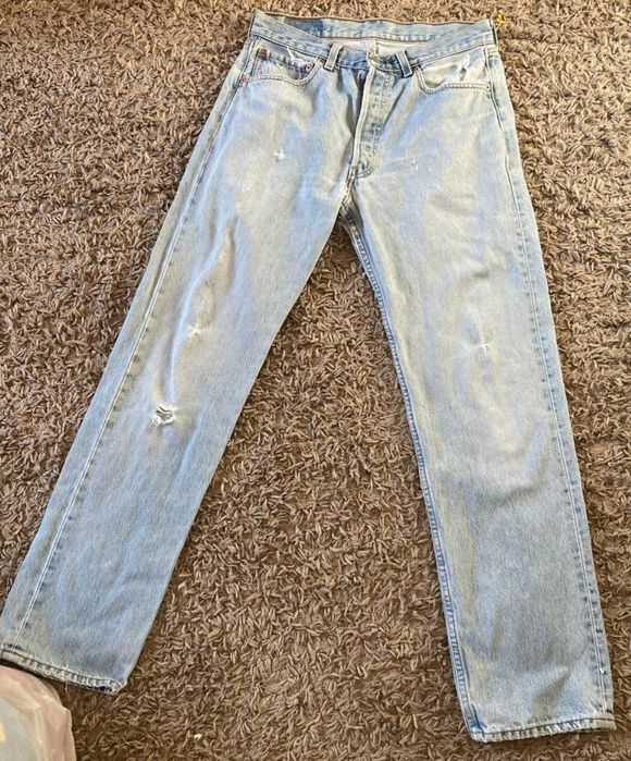 джинси чоловічі "Levi strauss & Co"501 прямі, вінтажні розмір на бірці W32 L32 стан не дуже.