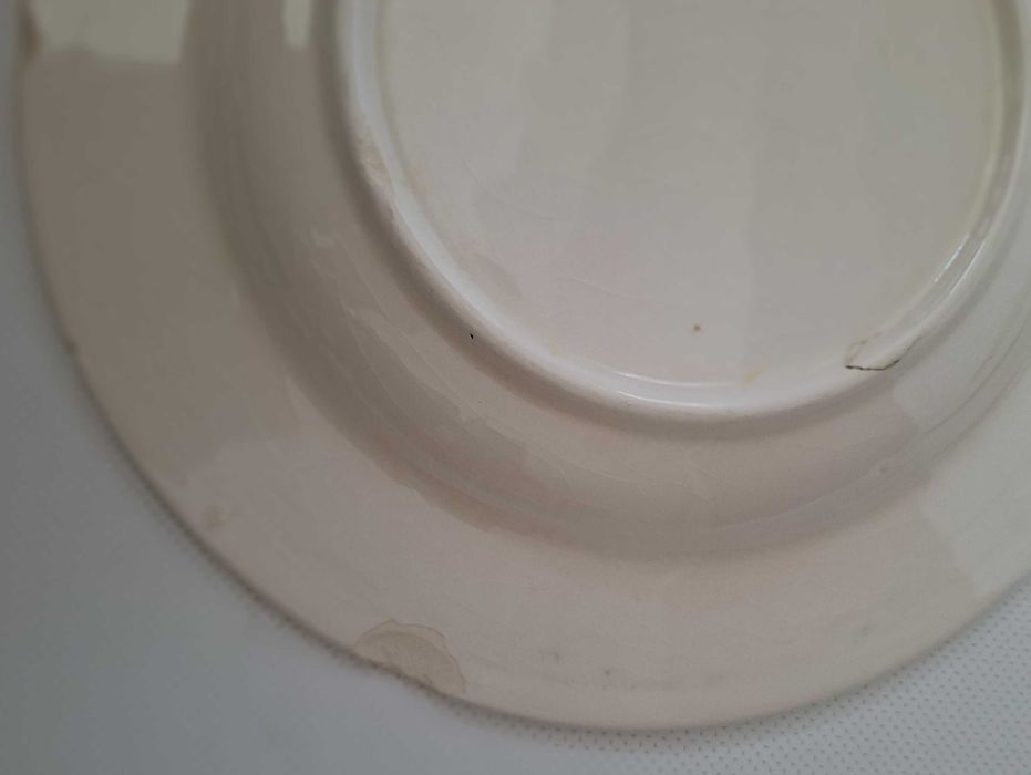 4 Pratos Sopa vintage, com padrão Cavalinho cor azul, Fábrica Sacavém