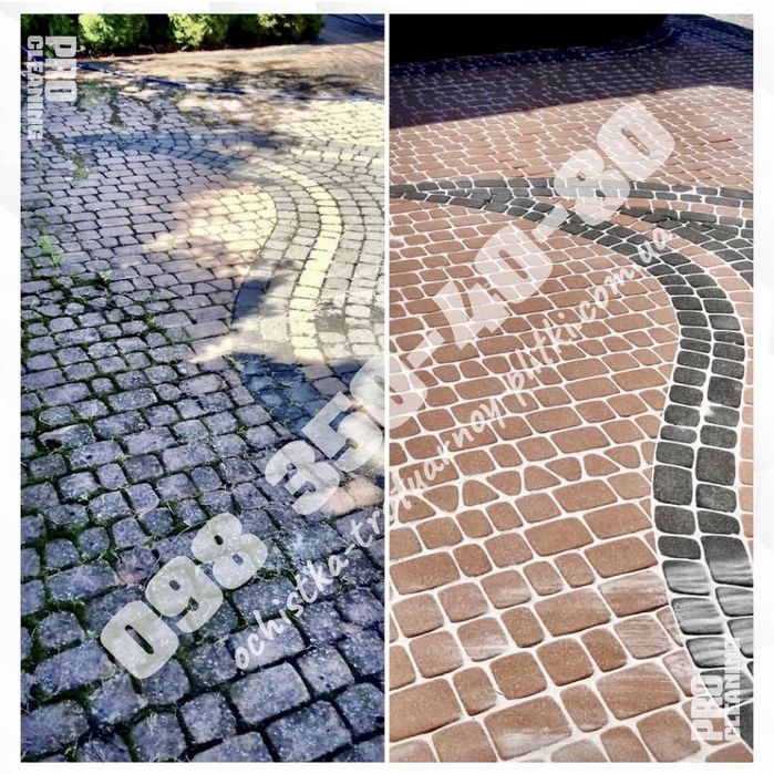 Чищення Тротуарної Плитки послуги ПРО Клінінг Гатне Крюківщина Вишневе