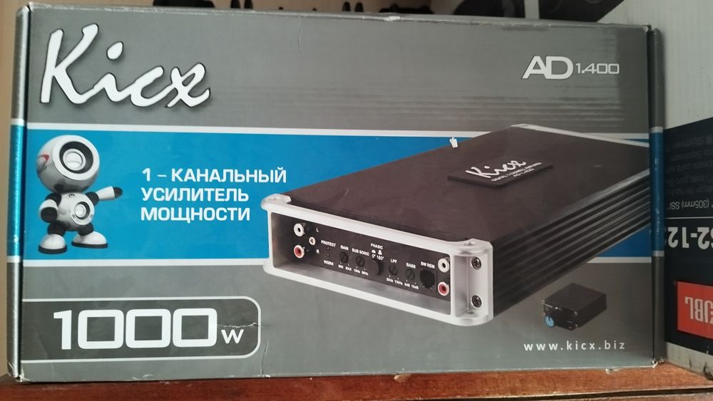 підсилювач Kicx + саб  jbl