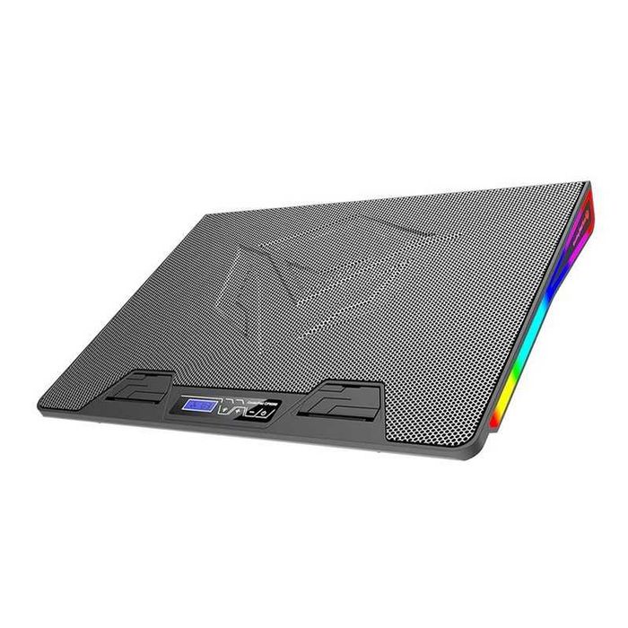 Охолоджуюча підставка для ноутбука MEETION CP5050 – RGB, великий вентилятор, дисплей, 2 USB, 9–19"