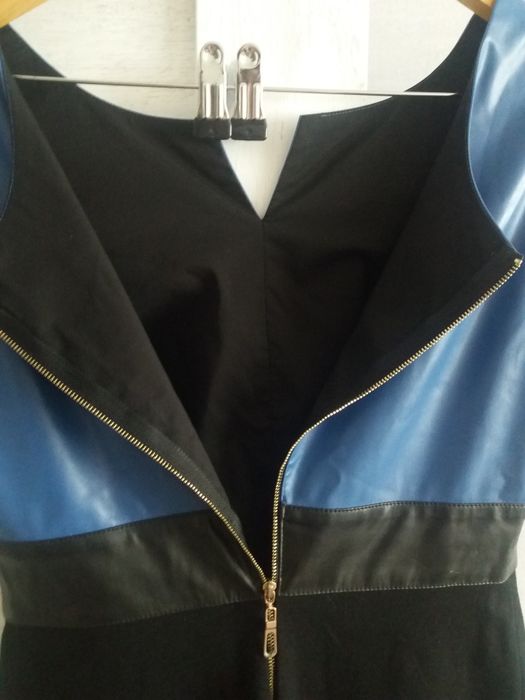 Платье трикотаж экокожа