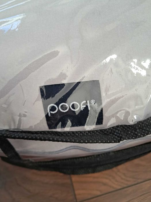 Poofi poduszka do karmienia organic jasny szary + pokrowiec herbaciany