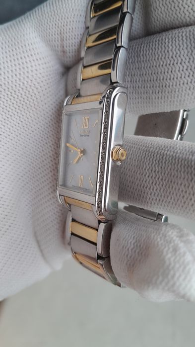 Годинник часы Citizen eco-drive diamond gold