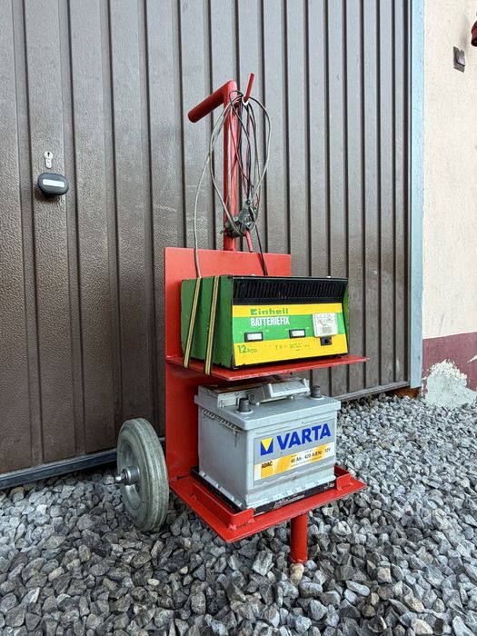 Prostownik Einhell Batteriefix 6V / 12V na wózku Mobilny Niemiecki