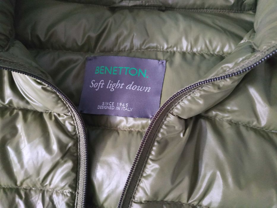 Kurtka pikowana zielona Benetton rozm. 38 S/M