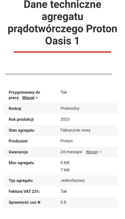 Cichy Agregat prądotwórczy do domu Proton Oasis 1 Diesel 230V