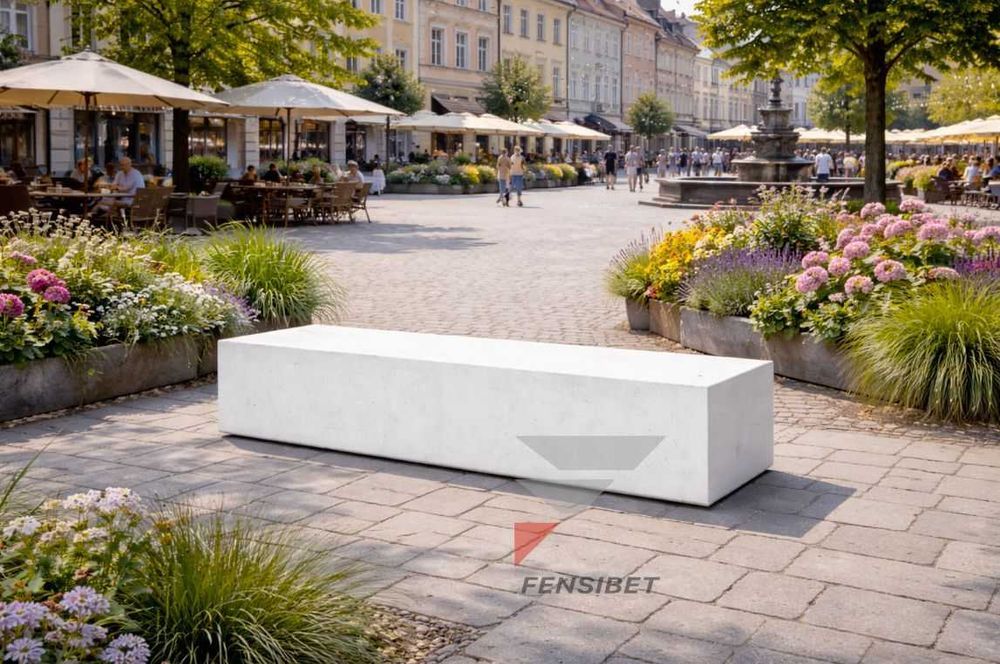 Ławka betonowa/Blok//Ławki parkowe/Ogrodowa/Beton architektoniczny