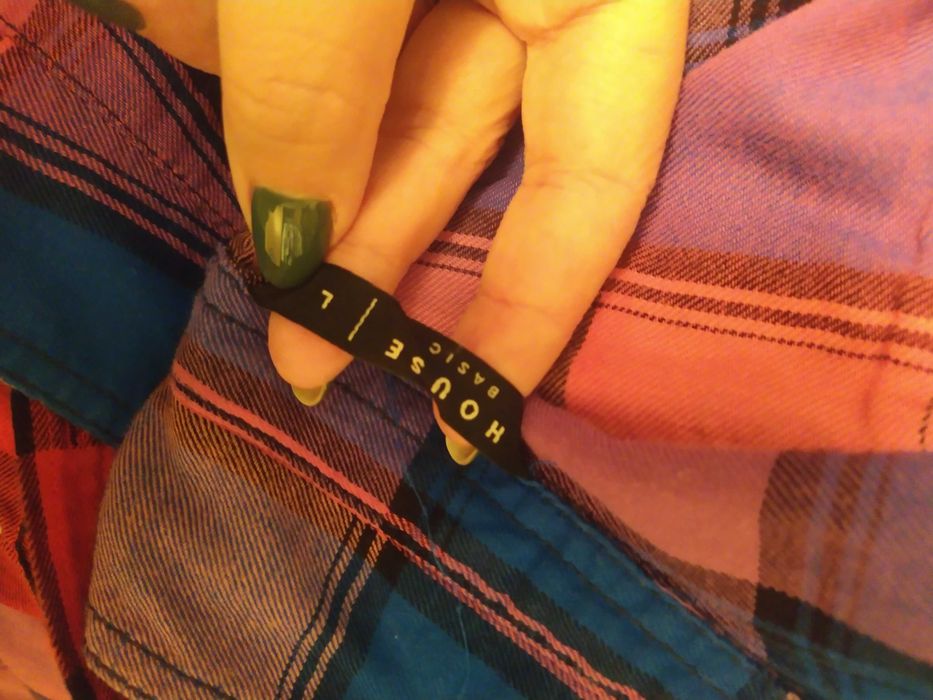 Koszula w krate różowo niebieska