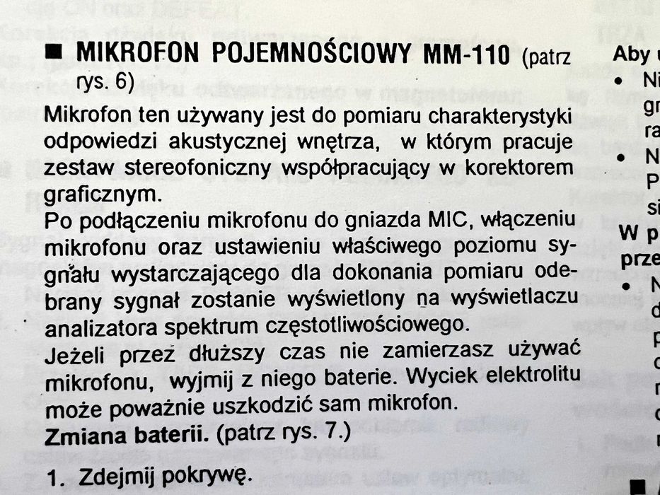 Korektor Yamaha EQ-500, mikrofon Yamaha MM-110