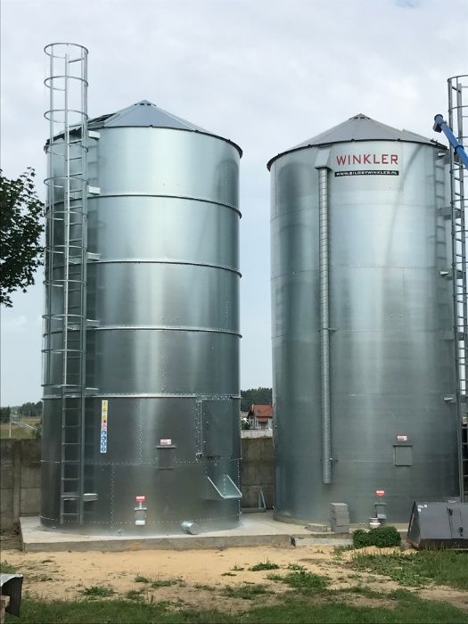 silos silosy bin's zbiornik cemęciak ziarno jęczmień pszenica owies