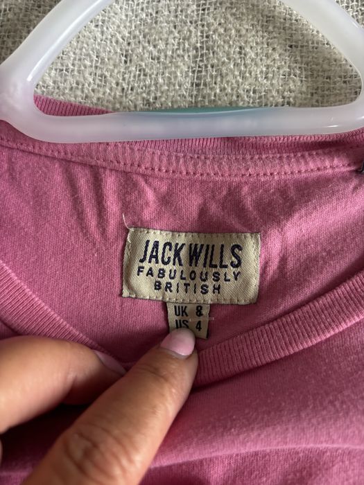 Rozowa bawelniana koszulka jack wills w dobrym stanie