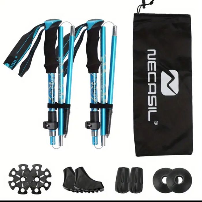 Легкі 5- ти секційні трекінгові палиці Necasil